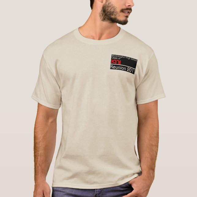Men's natural Class of 1971 long-sleeved shirt (Front)