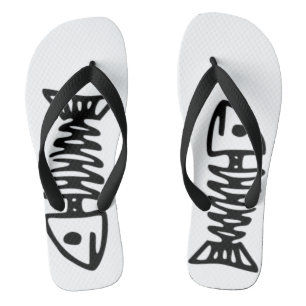 Men's Nautical Fishbone Flip Flops - Edgy Summer