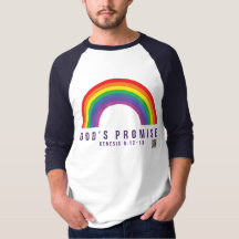 Men's Navy B-ball Shirt Rainbow God's Promise 
