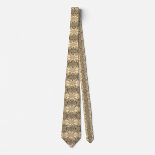 Mens Necktie Gold Gingko leaf  (Front)