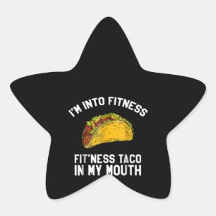 Mens Ness Faco Funny Mexican Gym Taco Lovers Star Sticker