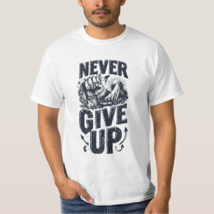 Men's Never Give Up Broken Chains Motivational Gym T-Shirt
