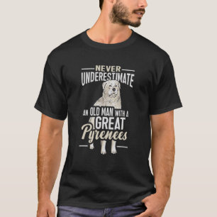 Mens Never Underestimante An Old Man With A Great  T-Shirt