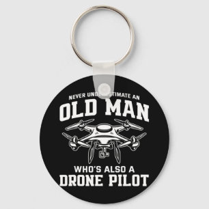 Mens Never Underestimate An Old Man Who's Also Key Ring