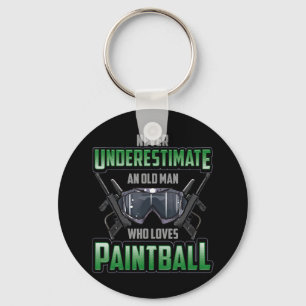 Mens Never Underestimate An Old Man Who Loves Pain Key Ring