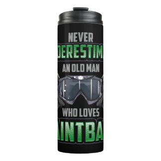 Mens Never Underestimate An Old Man Who Loves Pain Thermal Tumbler