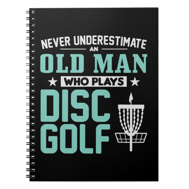 Mens Never Underestimate An Old Man Who Plays Voll Notebook (Front)
