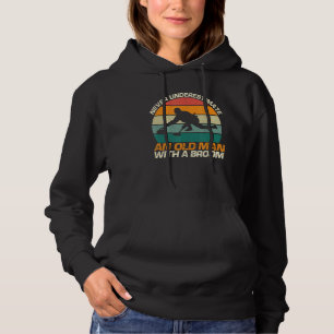 Mens Never Underestimate An Old Man With A Curling Hoodie