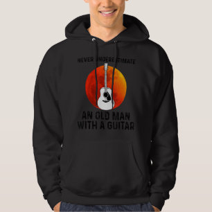 Mens Never Underestimate an Old Man with a Ham Rad Hoodie