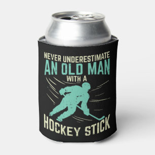 Mens Never Underestimate An Old Man With a Kayak A Can Cooler