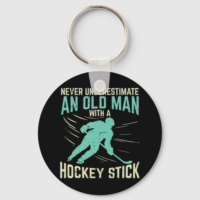 Mens Never Underestimate An Old Man With a Kayak - Key Ring (Front)