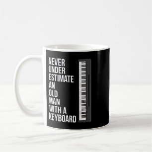 Mens Never Underestimate An Old Man With A Keyboar Coffee Mug