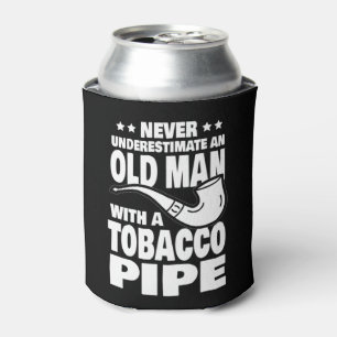 Mens Never Underestimate an Old Man with a Tobacco Can Cooler