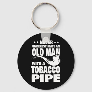 Mens Never Underestimate an Old Man with a Tobacco Key Ring