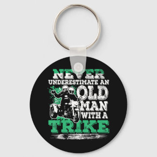 Mens Never Underestimate An Old Man With A Trike C Key Ring