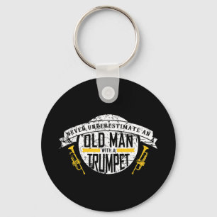 Mens Never Underestimate An Old Man With Water Ski Key Ring