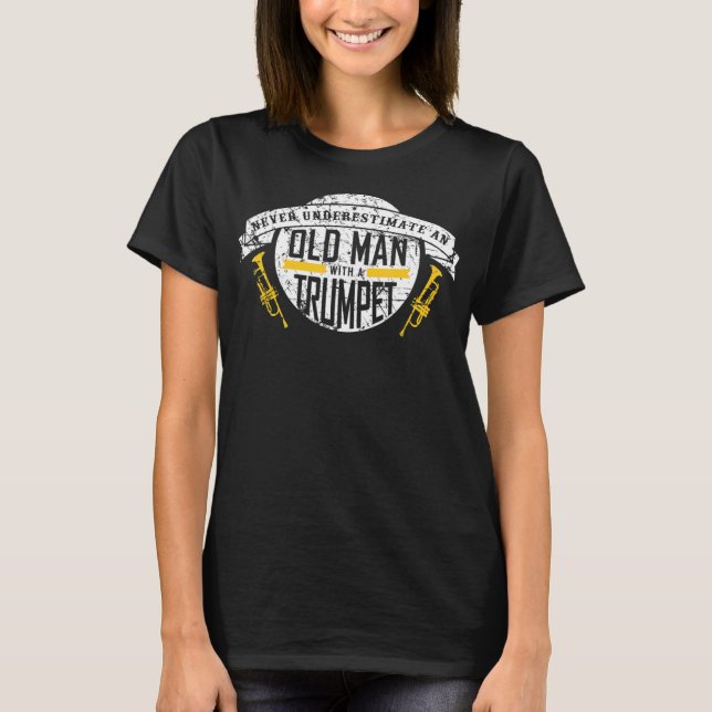 Mens Never Underestimate An Old Man With Water Ski T-Shirt (Front)