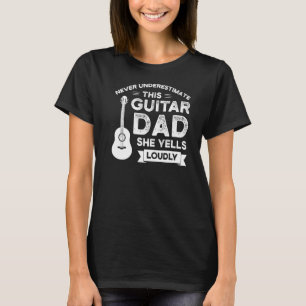 Mens never underestimate this guitar guitar string T-Shirt