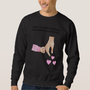 Mens New Dad And Daughter Holding Hands Of A Baby Sweatshirt