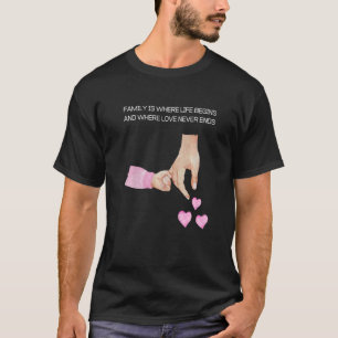 Mens New Dad And Daughter Holding Hands Of A Baby T-Shirt