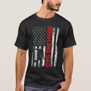 Mens New Dad First Time Bowling Daddy Retro Americ T-Shirt