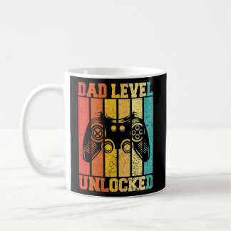 Mens New Dad Level Unlocked Gaming Pregnancy Annou Coffee Mug