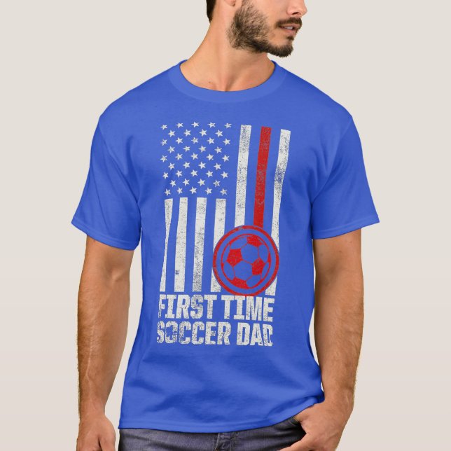 Mens New First Time Dad to Be Learning Soccer T-Shirt (Front)