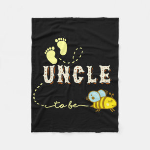 Mens New Uncle Gift Uncle To Bee Funny Fathers Day Fleece Blanket