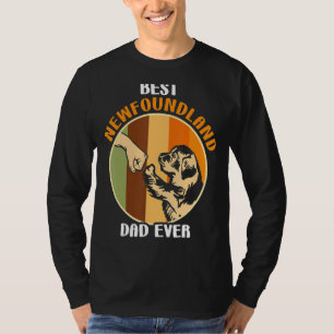 Mens Newfie Dog Best Newfoundland Dad Ever 2 T-Shirt