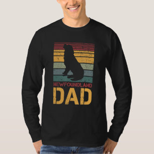 Mens Newfoundland Dad Vintage Dog Dogs Paw Paws Do T-Shirt