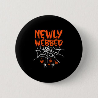 Mens newly webbed halloween newlywed bride and 6 cm round badge