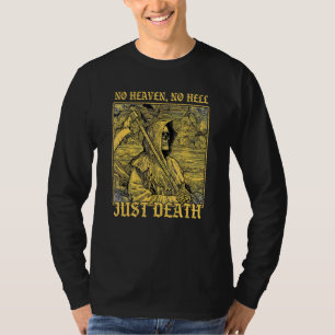 Mens No Heaven No Hell Just Death Satanic Lucifer T-Shirt