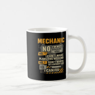 Mens No Im Not Ignoring You Mechanic Wrench Humour Coffee Mug