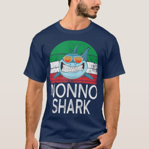 Mens Nonno Shark Italian Grandpa Funny Vintage Tan T-Shirt