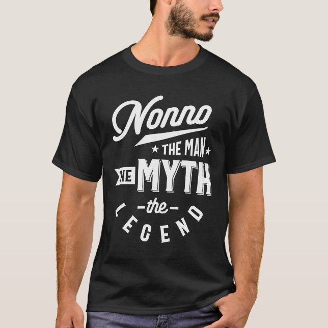 Mens Nonno The Man The Myth The Legend T-shirt Fat (Front)
