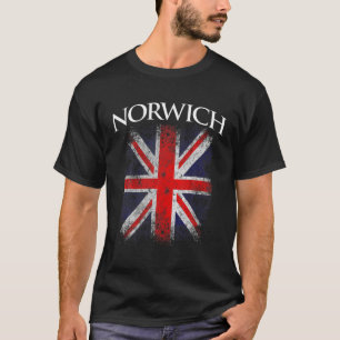 Mens Norwich Vintage Retro British Flag Funny T-Shirt
