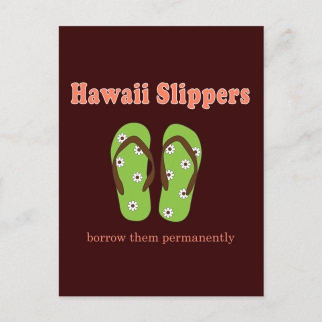 Mens Novelty Slippers Postcard (Front)