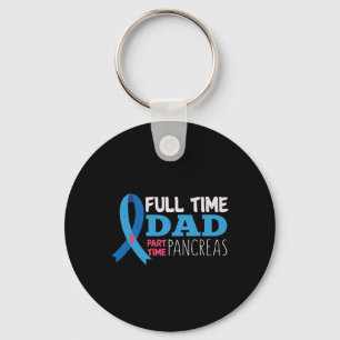 Mens November T1D Full Time Dad Part Time Pancreas Key Ring