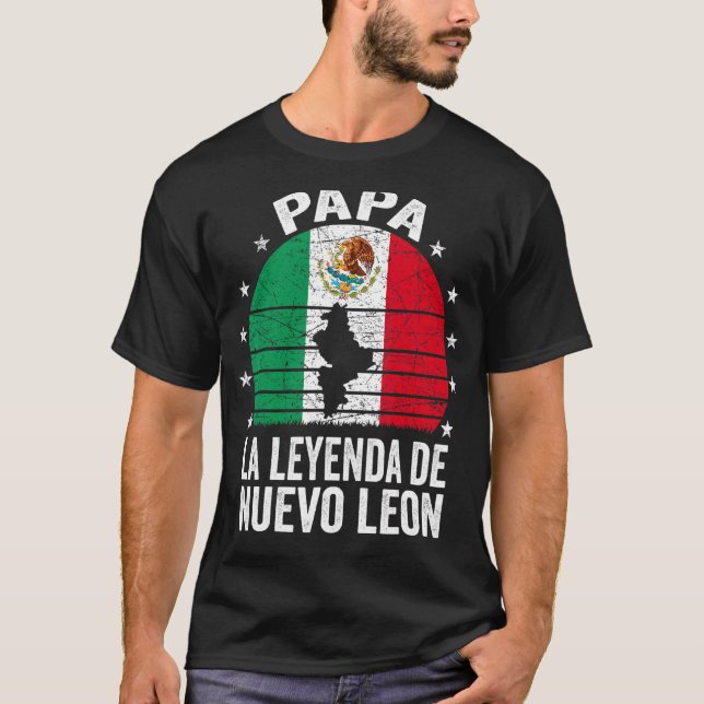 Mens Nuevo Leon Papa Mexican Dad Nuevo Leon Father T-Shirt (Front)