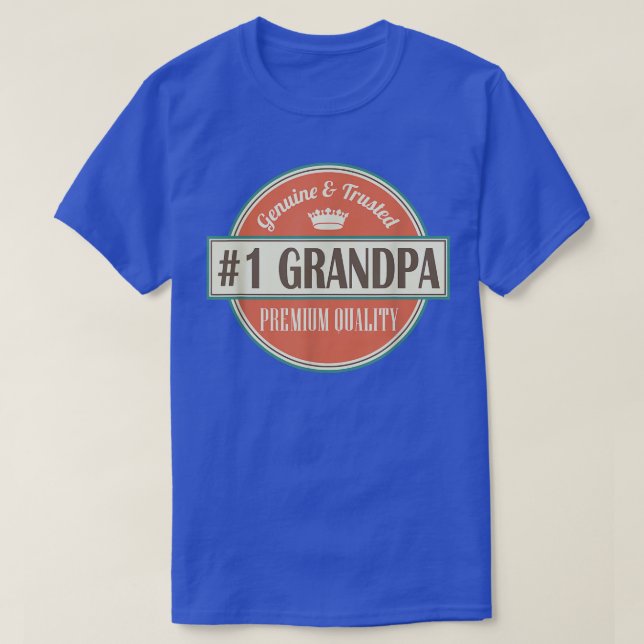 Mens Number 1 Grandpa  1 Grandfather Fathers Day G T-Shirt (Design Front)