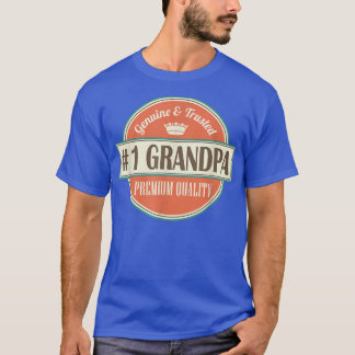Mens Number 1 Grandpa  1 Grandfather Fathers Day G T-Shirt