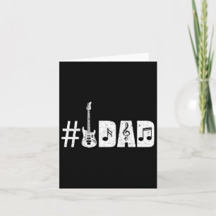 Mens Number 1 Guitar Dad Music Lover Funny Gifts F Card