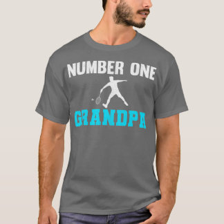 Mens Number One Grandpa Shuttlecock Grandfather Ba T-Shirt