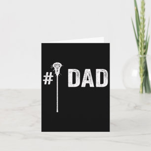Mens Number One Lacrosse Dad Card