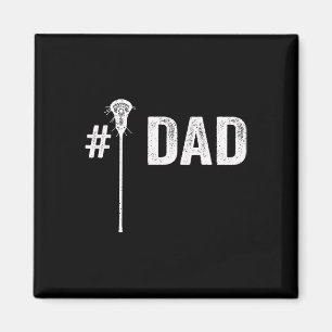 Mens Number One Lacrosse Dad Magnet