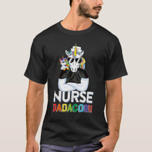 Mens  Nurse Unicorn Fathers Day Birthday Dad Murse T-Shirt