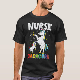 Mens  Nurse Unicorn Fathers Day Birthday Dad Murse T-Shirt