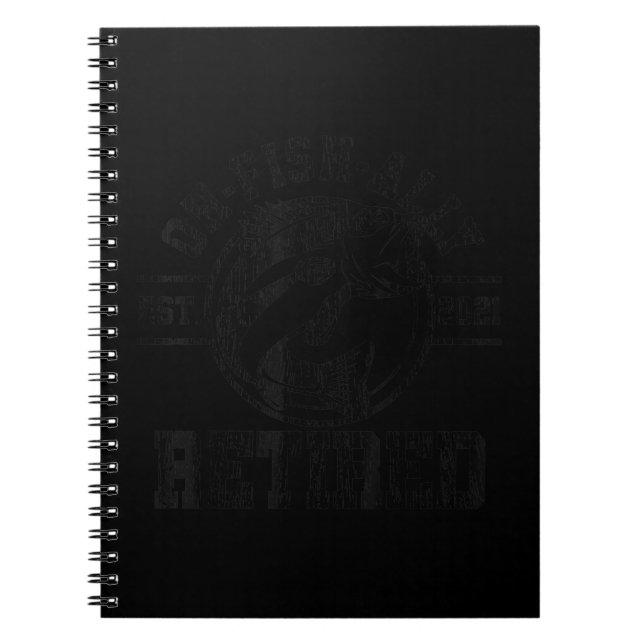 Mens O-Fish-Ally Retired 2021 Fisherman Fishing Re Notebook (Front)