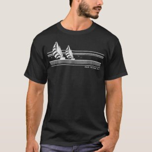 Mens Oak Island Vintage Sailing 70s Nautical T-Shirt