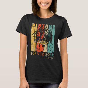 Mens October 1972 50 Year Old Limited Edition Lion T-Shirt